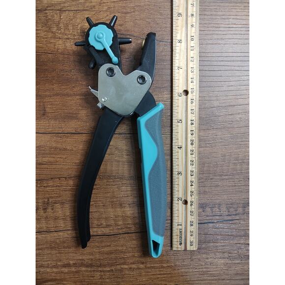 Rotating Ergonomic Leather Hole Punch Six Holesize Options Leather Crafts B15 - Picture 2 of 2